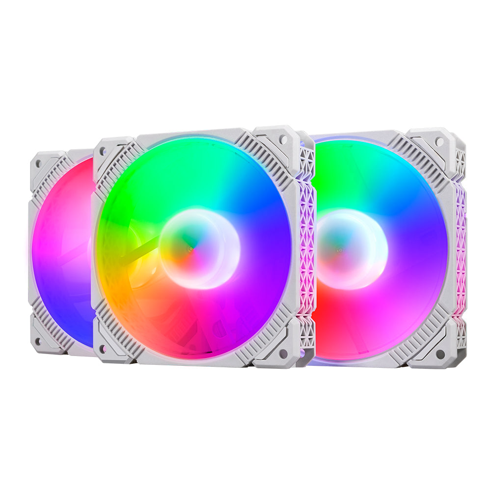 TrueNort Pc Case Fan 120mm RGB 6Pin 12V 3W White, Single Fan | LJ-120 TrueNort Pc Case Fan 120mm RGB 6Pin 12V 3W White, Single Fan | LJ-120